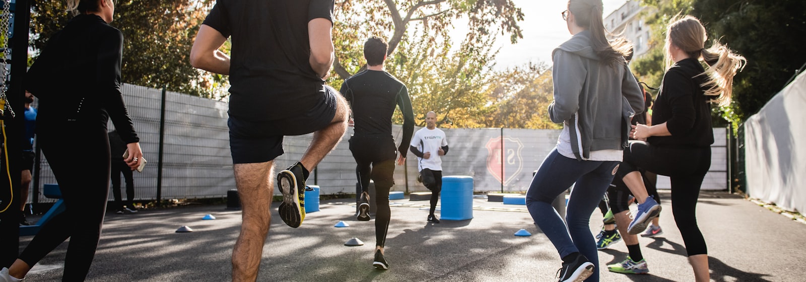 A coach leading a group class